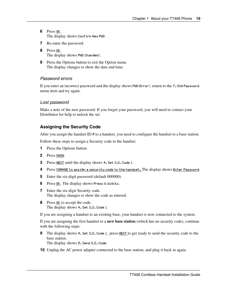 Nortel Networks T7406 User Manual | Page 19 / 47