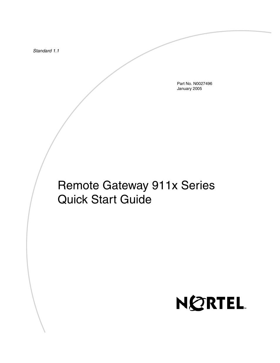 Nortel Networks 911x Series User Manual | 10 pages