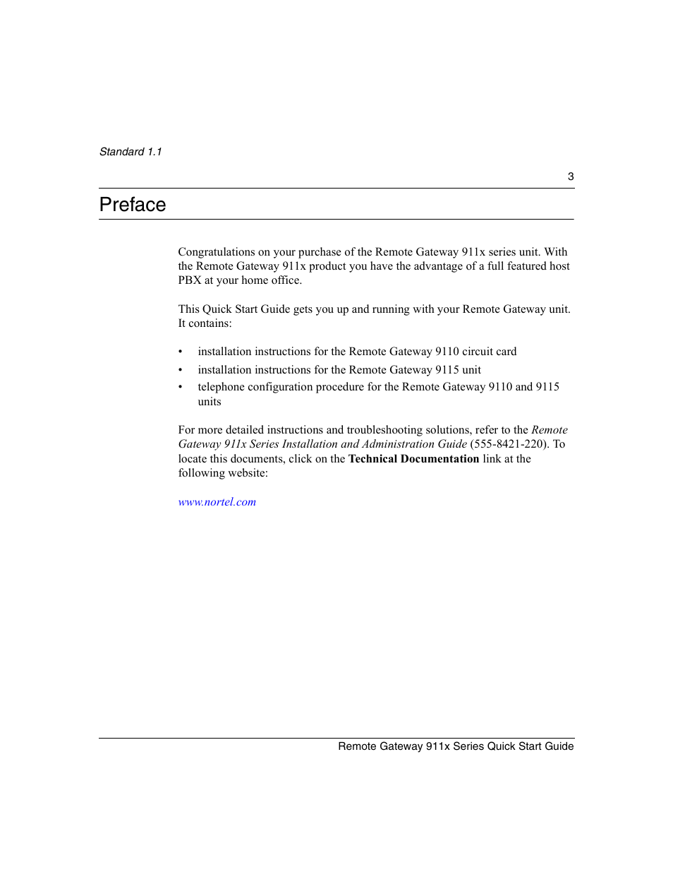 Preface | Nortel Networks 911x Series User Manual | Page 3 / 10