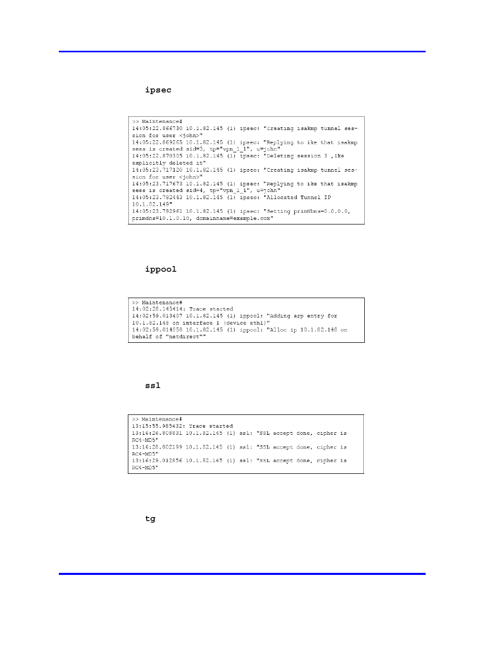 Ipsec, Ippool | Nortel Networks NN46120-104 User Manual | Page 165 / 300