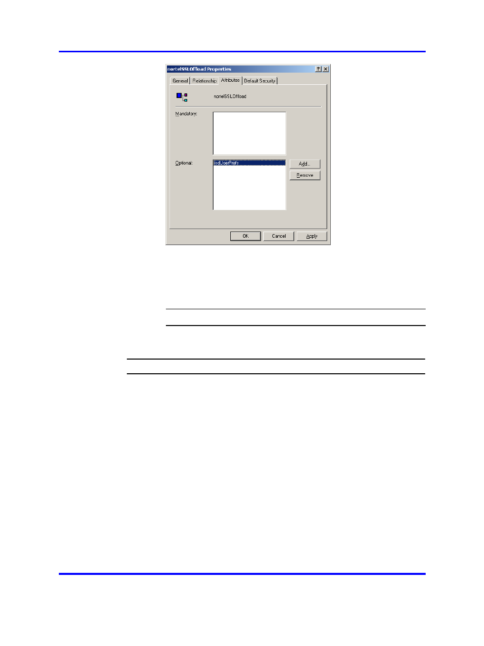 Add the nortelssloffload class to the user class | Nortel Networks NN46120-104 User Manual | Page 268 / 300