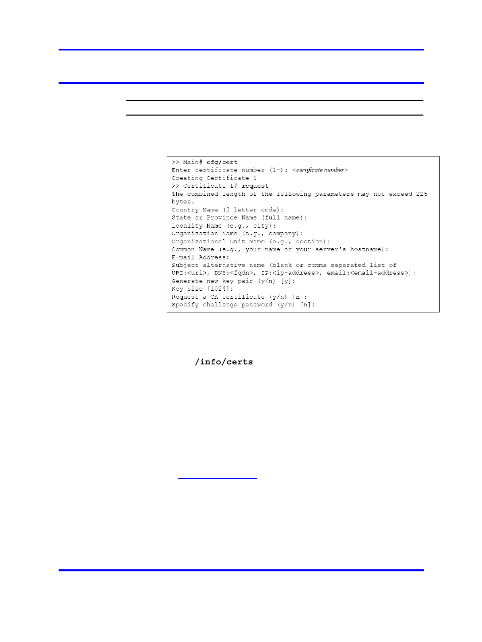 Generating and submitting a csr using the cli | Nortel Networks NN46120-104 User Manual | Page 94 / 300