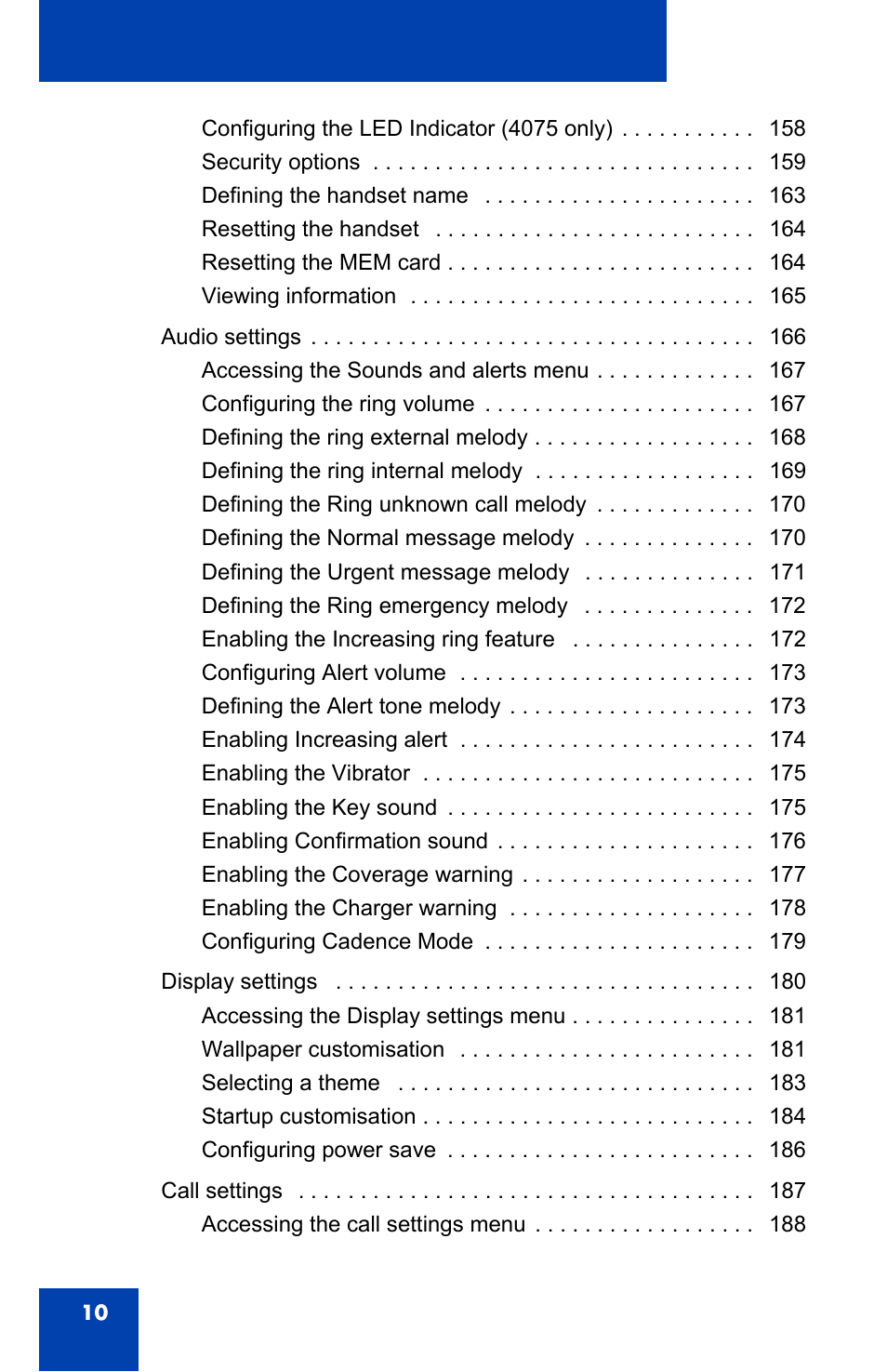 Nortel Networks Nortel 4075 User Manual | Page 10 / 244