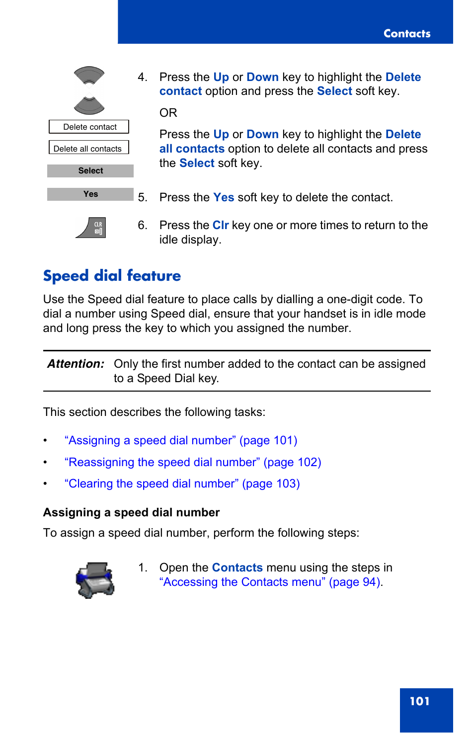 Speed dial feature, Assigning a speed dial | Nortel Networks Nortel 4075 User Manual | Page 101 / 244