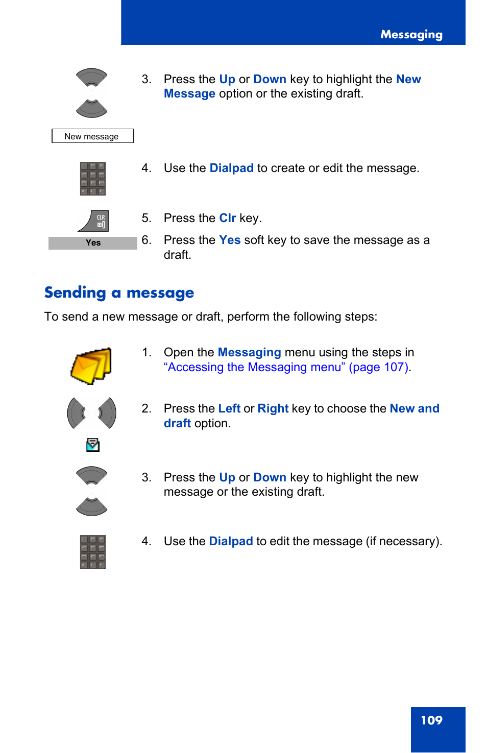 Sending a message | Nortel Networks Nortel 4075 User Manual | Page 109 / 244