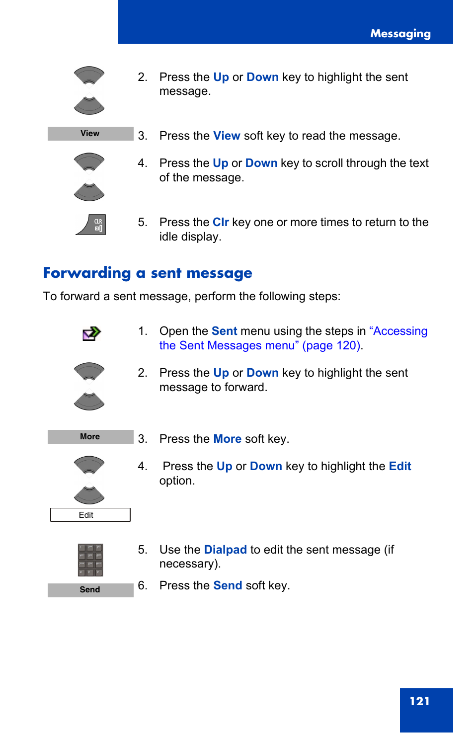 Forwarding a sent message | Nortel Networks Nortel 4075 User Manual | Page 121 / 244