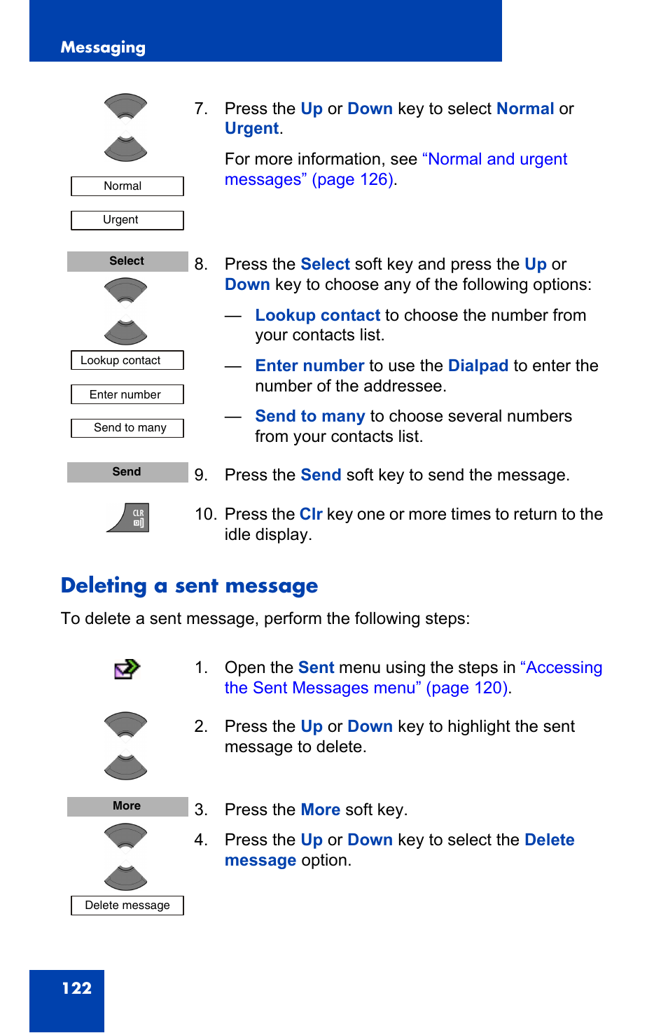 Deleting a sent message | Nortel Networks Nortel 4075 User Manual | Page 122 / 244