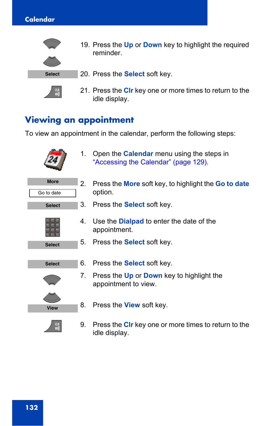 Viewing an appointment | Nortel Networks Nortel 4075 User Manual | Page 132 / 244
