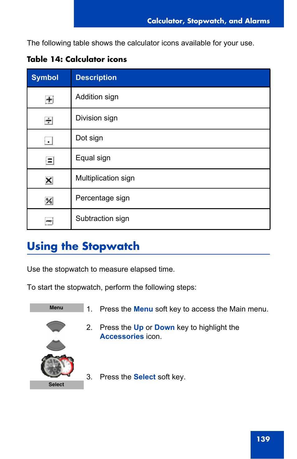 Using the stopwatch | Nortel Networks Nortel 4075 User Manual | Page 139 / 244