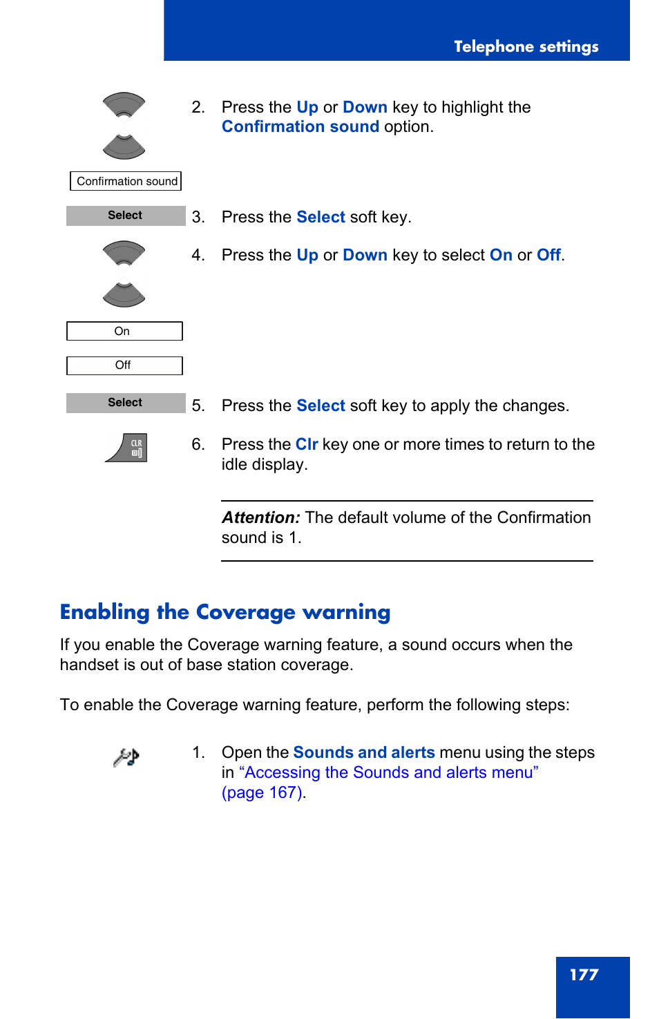 Enabling the coverage warning | Nortel Networks Nortel 4075 User Manual | Page 177 / 244