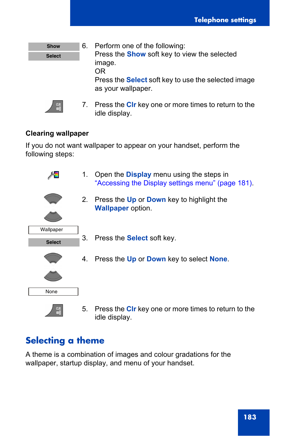 Selecting a theme | Nortel Networks Nortel 4075 User Manual | Page 183 / 244