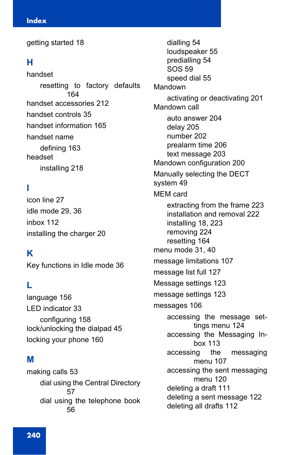 Nortel Networks Nortel 4075 User Manual | Page 240 / 244
