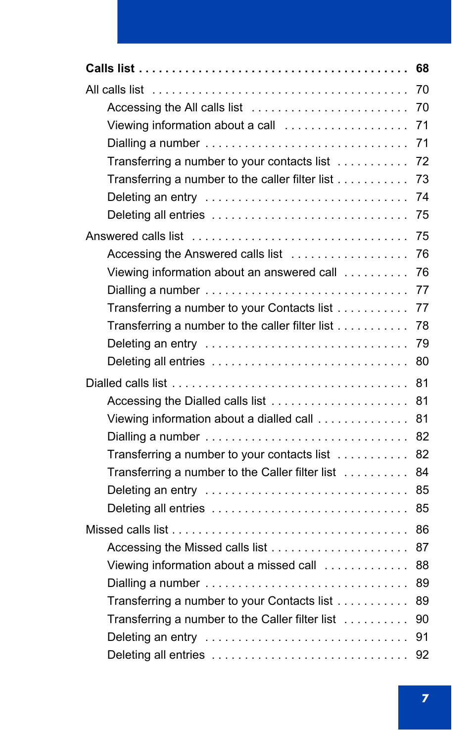 Nortel Networks Nortel 4075 User Manual | Page 7 / 244