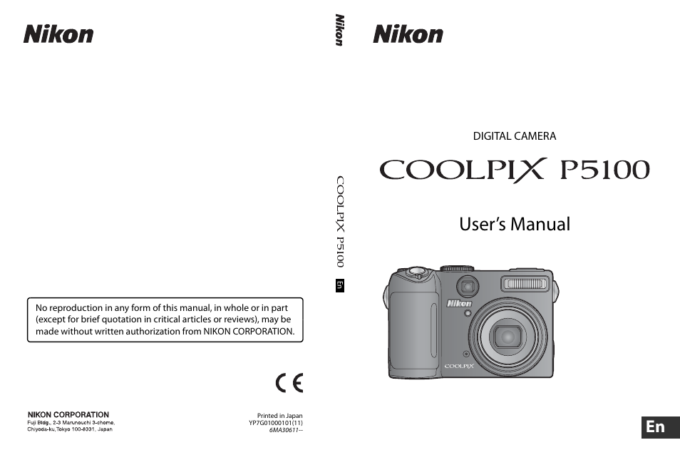 User’s manual | Nikon P5100 User Manual | Page 176 / 176