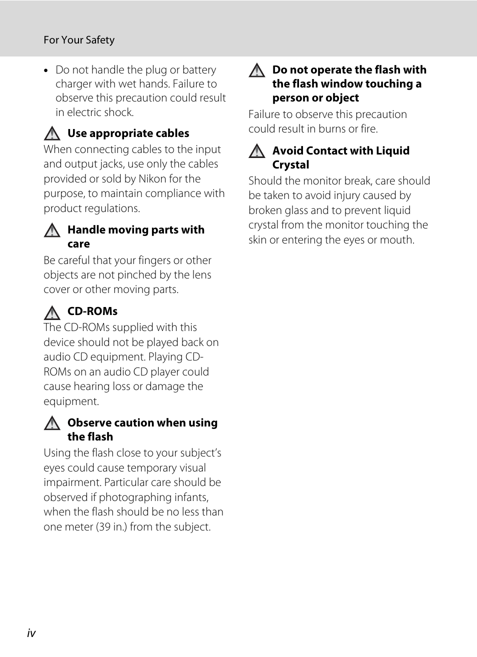 Nikon P5100 User Manual | Page 6 / 176