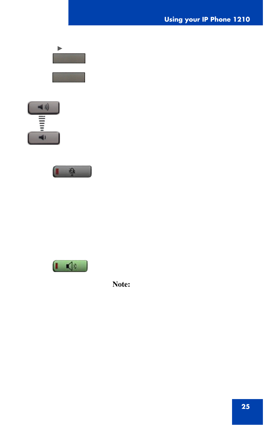 Nortel Networks Nortel IP Phone 1210 User Manual | Page 25 / 118