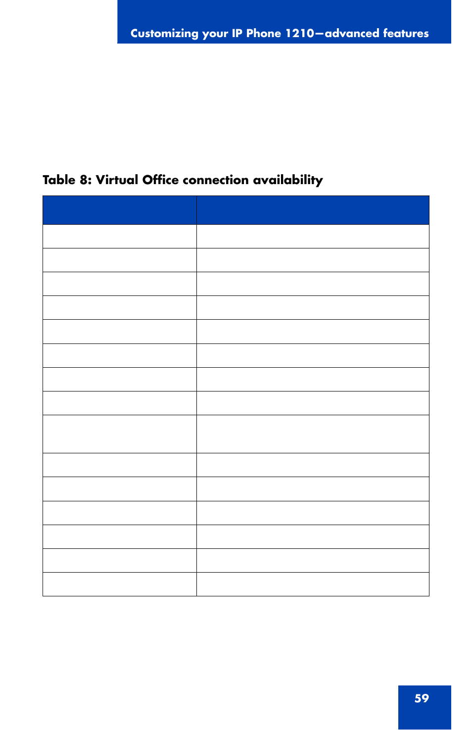 Nortel Networks Nortel IP Phone 1210 User Manual | Page 59 / 118