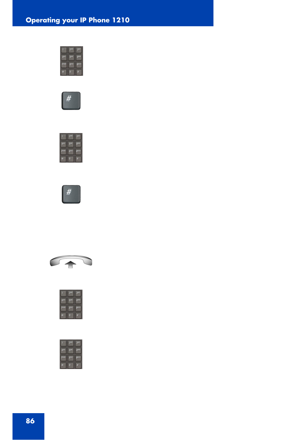 Nortel Networks Nortel IP Phone 1210 User Manual | Page 86 / 118