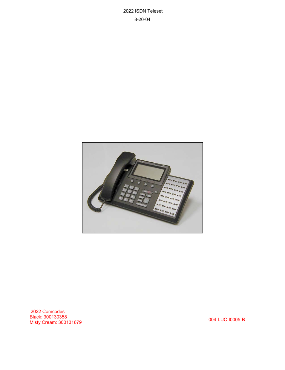 Nortel Networks i2022 Series User Manual | 61 pages