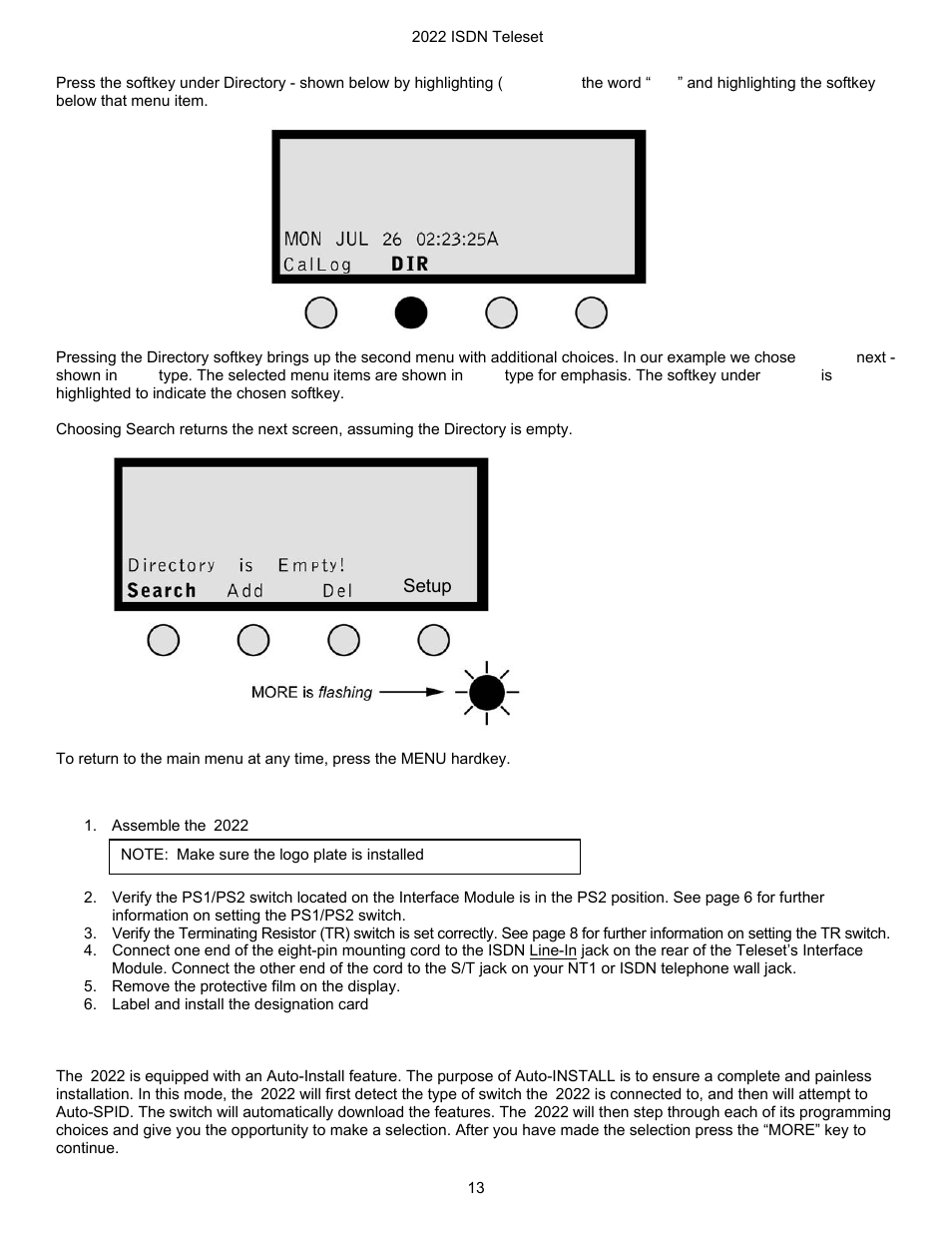 Connecting the i2022- auto-install, Auto-install | Nortel Networks i2022 Series User Manual | Page 15 / 61