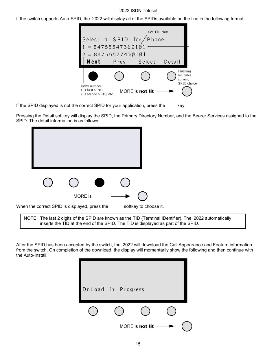 Auto-download, Next prev select prompt | Nortel Networks i2022 Series User Manual | Page 17 / 61