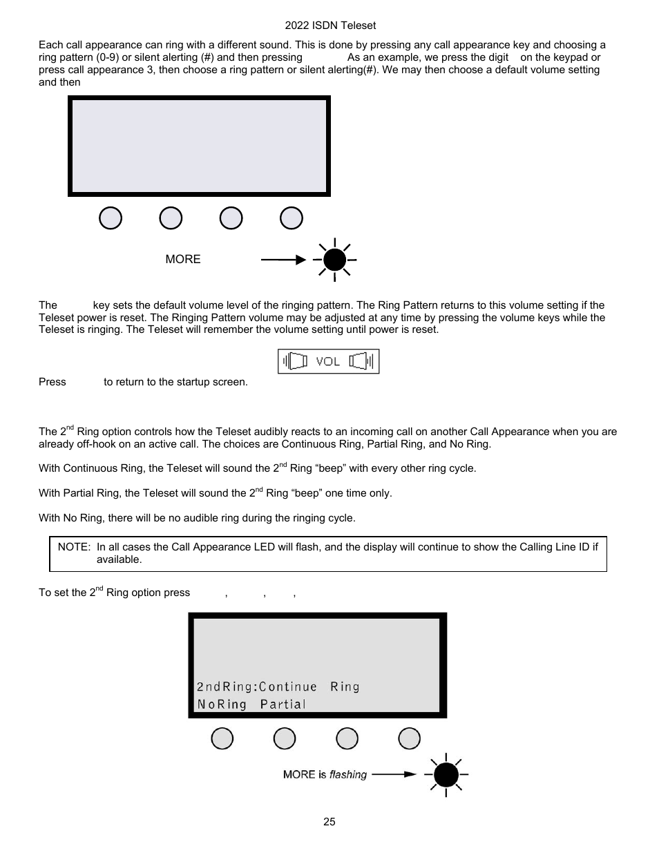 2nd ring | Nortel Networks i2022 Series User Manual | Page 27 / 61