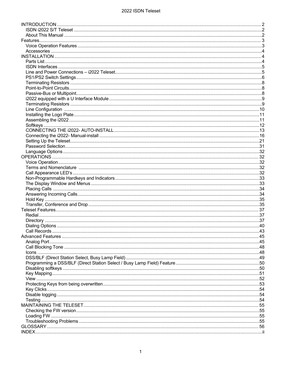Nortel Networks i2022 Series User Manual | Page 3 / 61