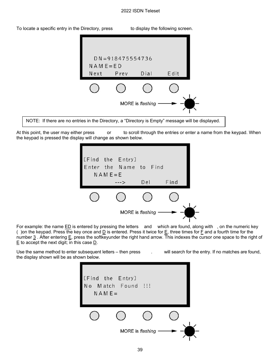Directory searches | Nortel Networks i2022 Series User Manual | Page 41 / 61