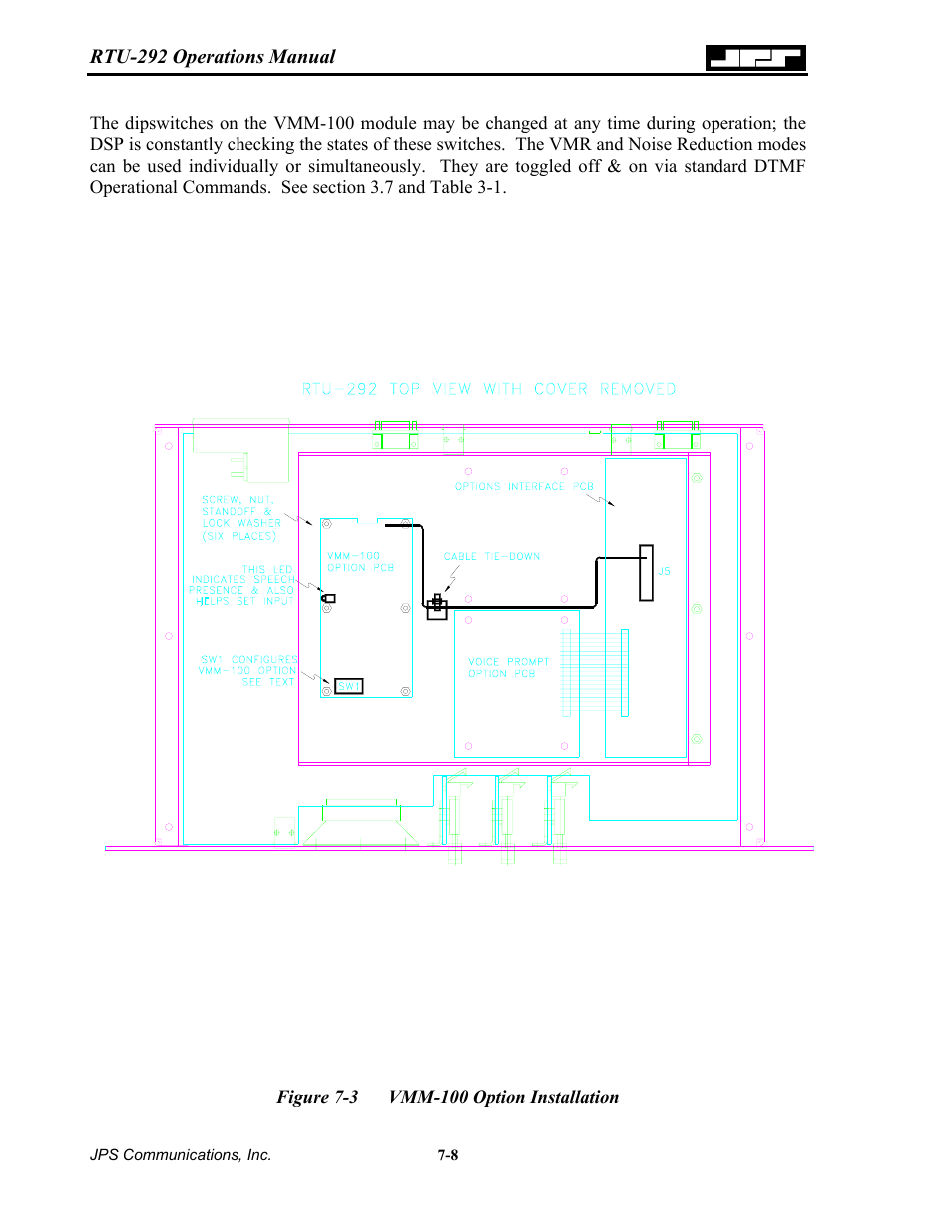 Igure, 3 vmm-100, Ption | Nstallation | Nortel Networks RTU-292 User Manual | Page 102 / 116