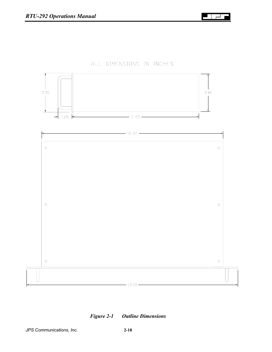 Igure, Utline, Imensions | Nortel Networks RTU-292 User Manual | Page 34 / 116