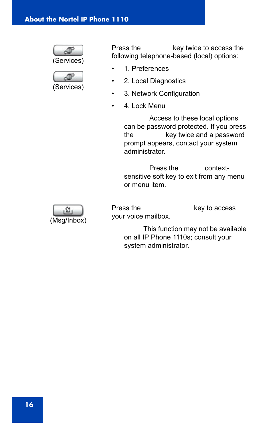 Nortel Networks NN43110-101 User Manual | Page 16 / 114