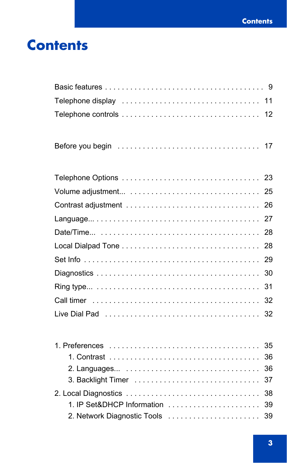 Nortel Networks NN43110-101 User Manual | Page 3 / 114