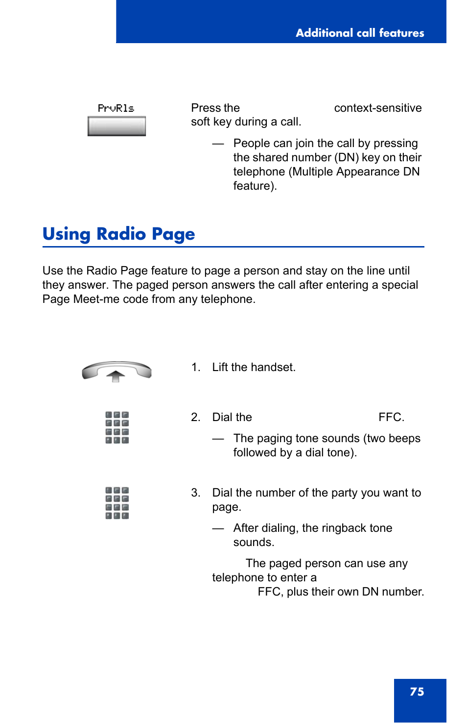 Using radio page | Nortel Networks NN43110-101 User Manual | Page 75 / 114