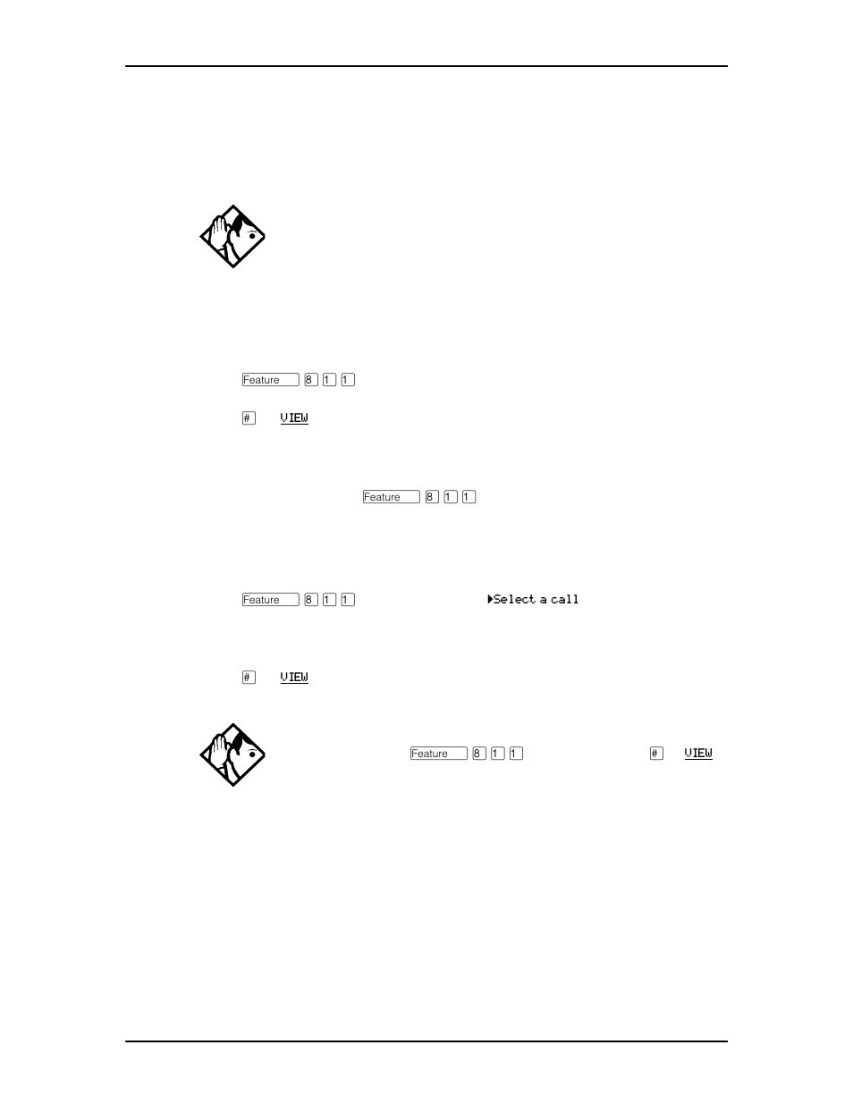 Displaying call information for a call on hold | Nortel Networks M7410 User Manual | Page 20 / 148