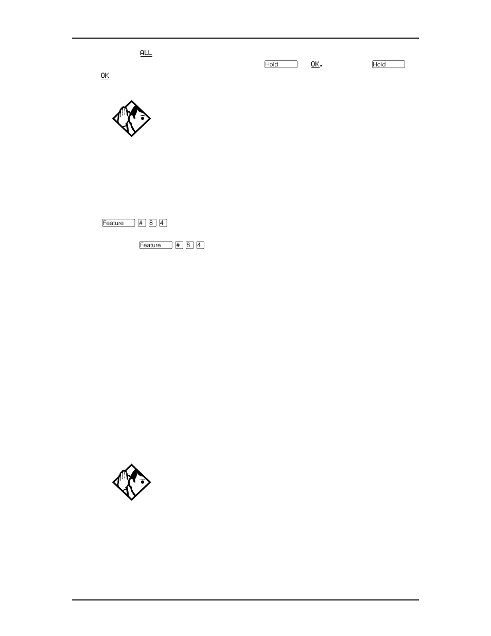 Canceling line redirection, Allowing a telephone to redirect calls | Nortel Networks M7410 User Manual | Page 56 / 148