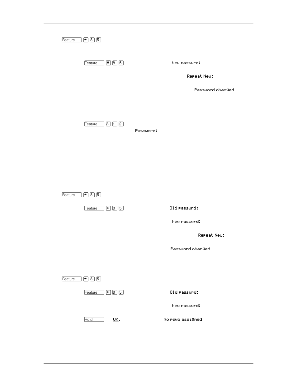 Creating a password to your call log, Changing your call log password, Deleting an assigned password | Nortel Networks M7410 User Manual | Page 71 / 148