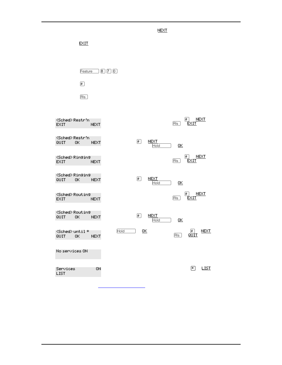 If there are several active services, press | Nortel Networks M7410 User Manual | Page 98 / 148