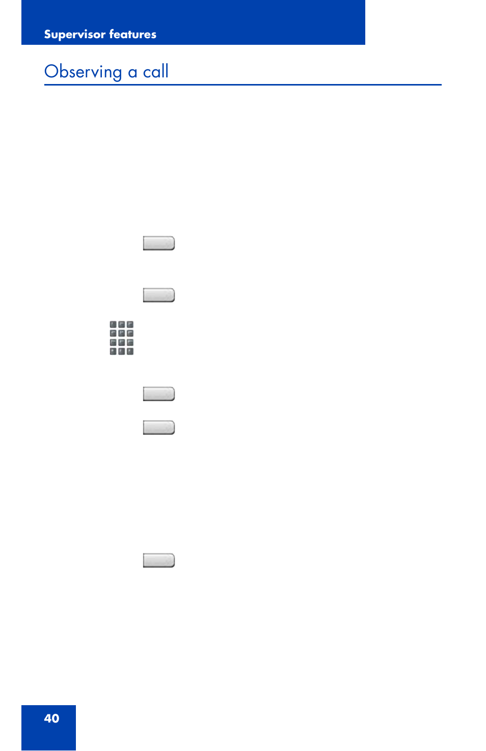 Observing a call | Nortel Networks 1165E User Manual | Page 40 / 56