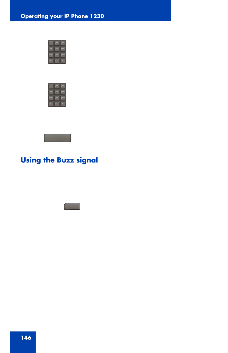 Using the buzz signal | Nortel Networks Nortel IP Phone 1230 User Manual | Page 146 / 166