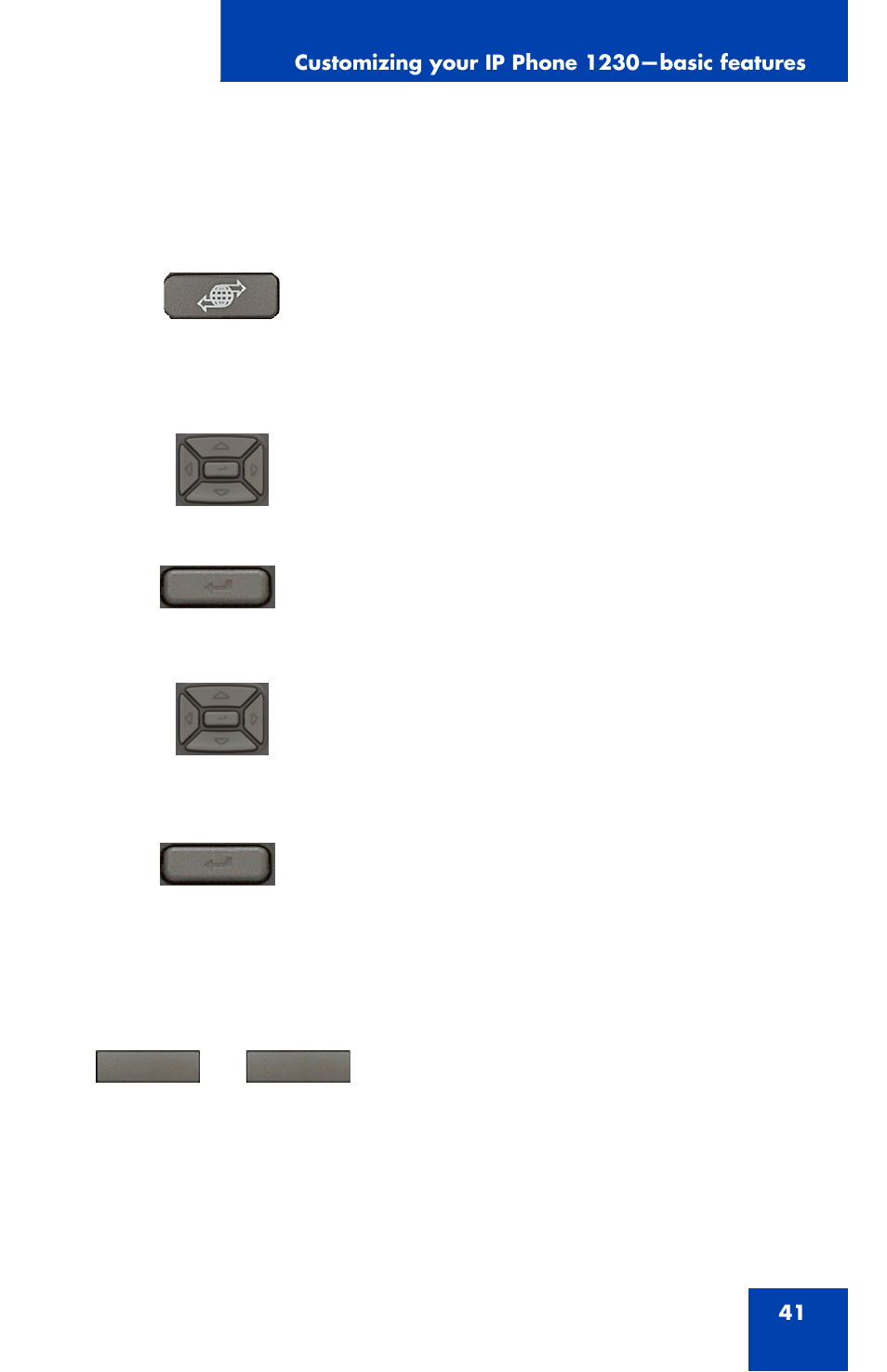 Nortel Networks Nortel IP Phone 1230 User Manual | Page 41 / 166