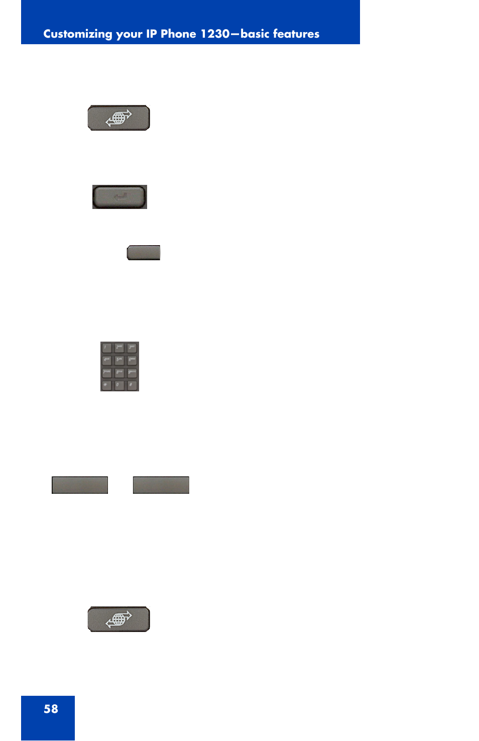 Nortel Networks Nortel IP Phone 1230 User Manual | Page 58 / 166