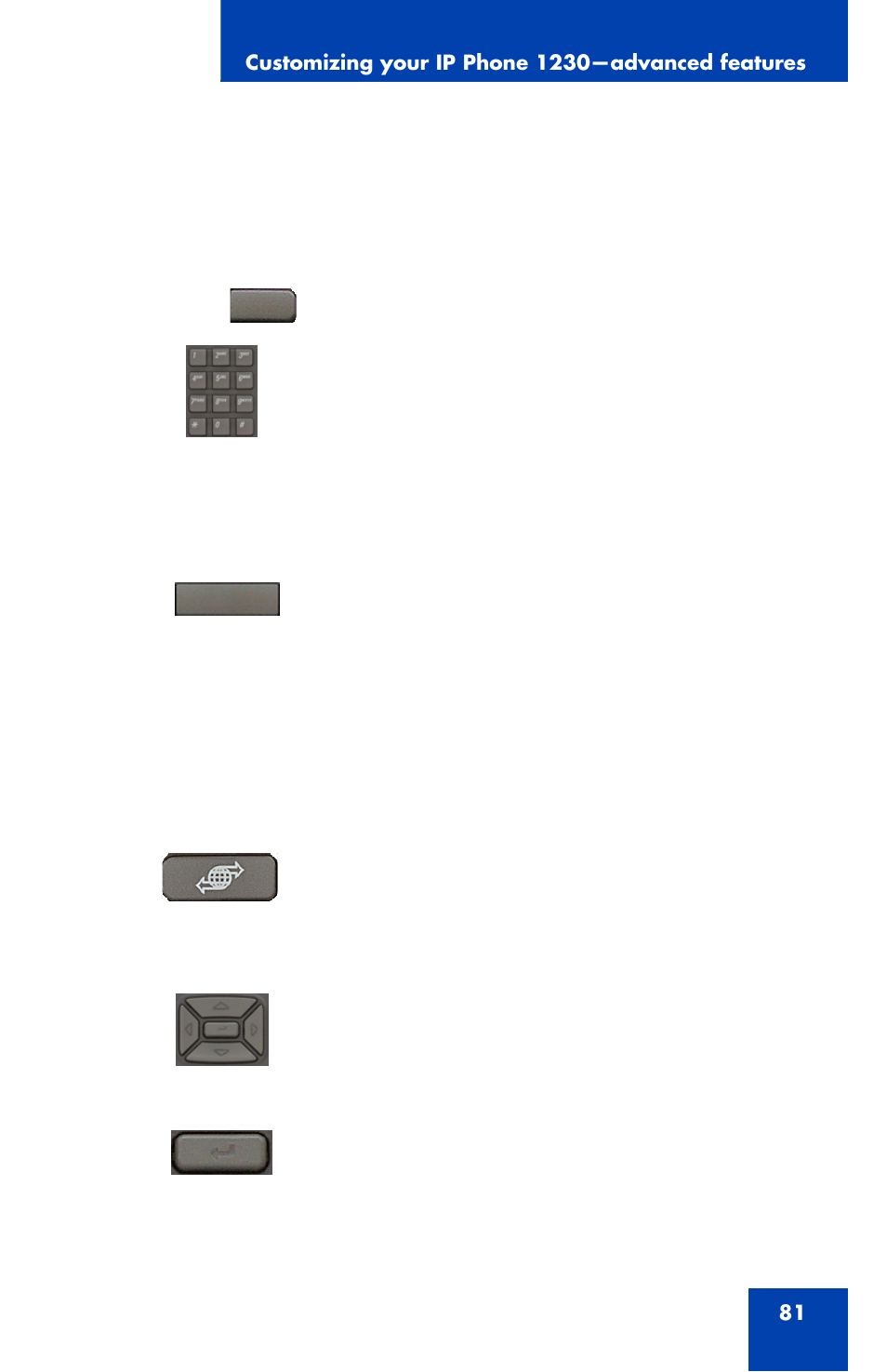 Nortel Networks Nortel IP Phone 1230 User Manual | Page 81 / 166