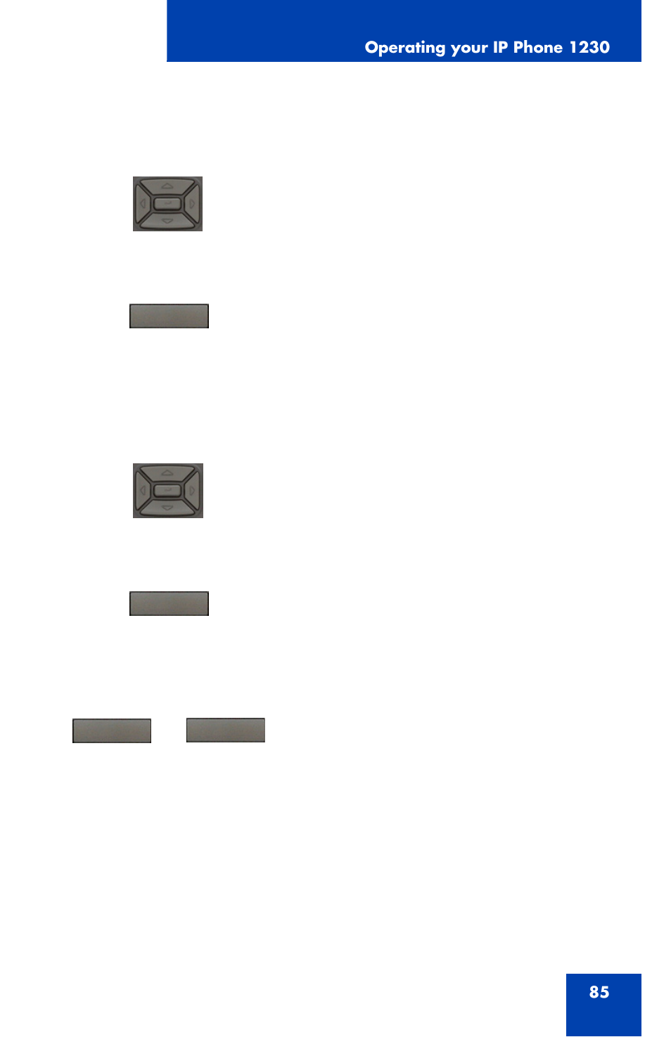 Nortel Networks Nortel IP Phone 1230 User Manual | Page 85 / 166
