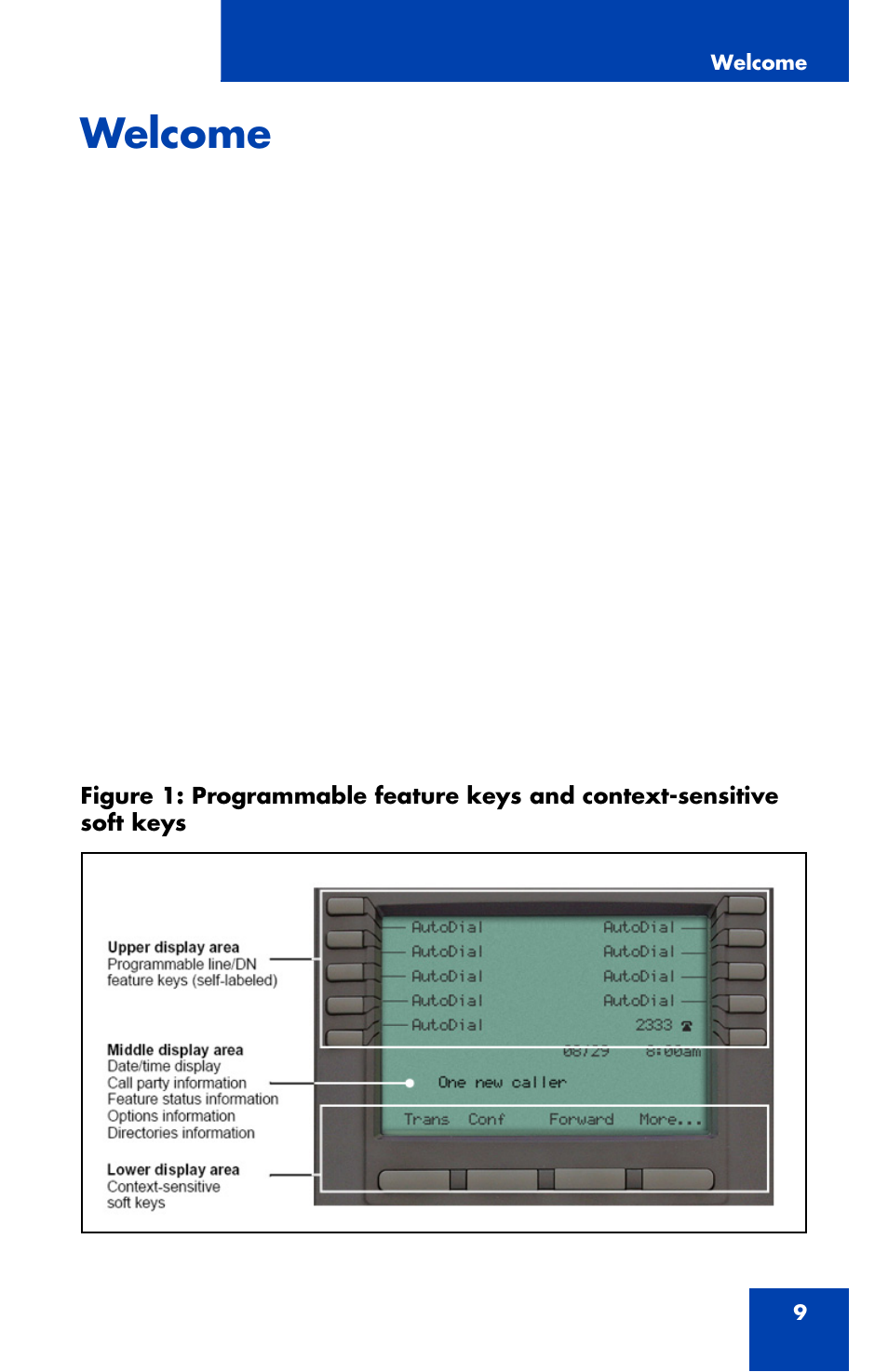 Welcome | Nortel Networks Nortel IP Phone 1230 User Manual | Page 9 / 166