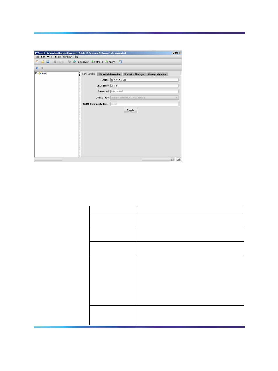 Figure 20 new device screen, Table 15 new device fields, Figure 20 | New device screen, Table 15, New device fields | Nortel Networks NN47230-301 User Manual | Page 43 / 60