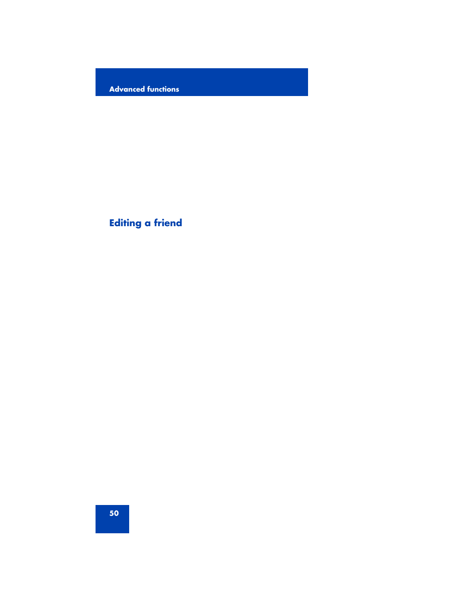 Editing a friend | Nortel Networks MCC 3100 User Manual | Page 50 / 78