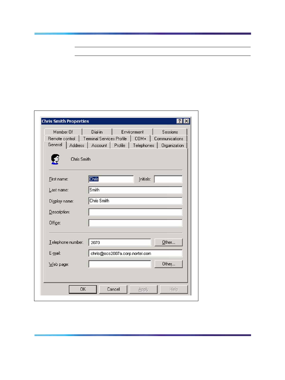 Figure 33 user properties, Procedure, Defining users | Nortel Networks NN43001-121 User Manual | Page 114 / 304