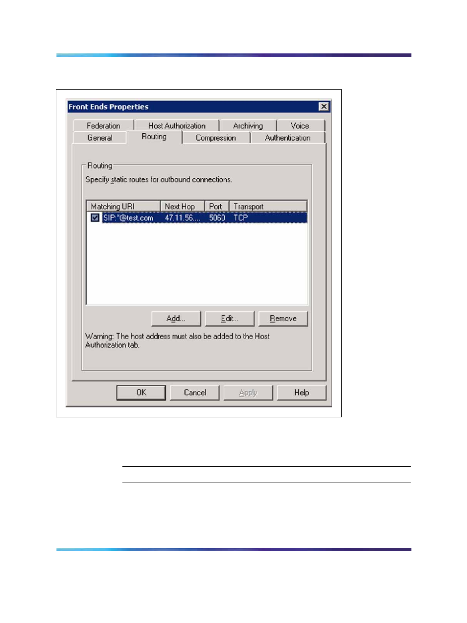 Figure 40 routing tab | Nortel Networks NN43001-121 User Manual | Page 125 / 304