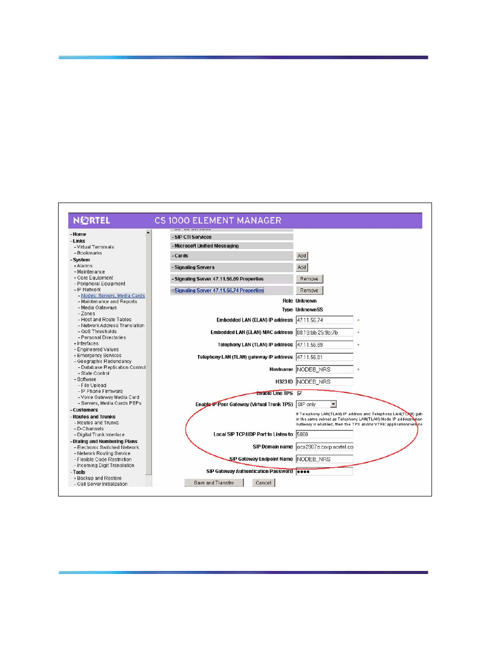Figure 66 sip gateway configuration | Nortel Networks NN43001-121 User Manual | Page 179 / 304