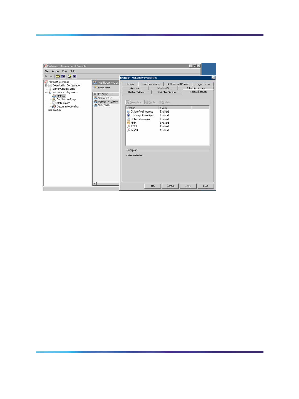 Figure 77 user properties window for exchange um | Nortel Networks NN43001-121 User Manual | Page 200 / 304